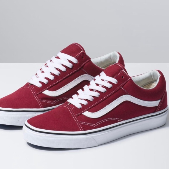 vans old skool black burgundy